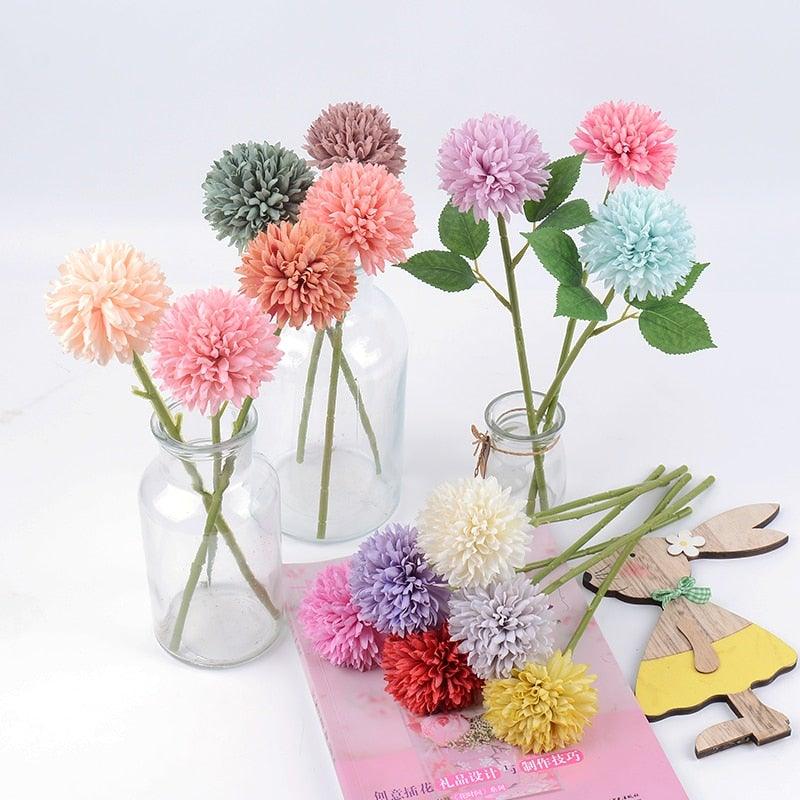Bouquets de fleurs artificielles en soie – Boules de fleurs artificielles pour la maison, la décoration de mariage, les cadeaux de Saint-Valentin