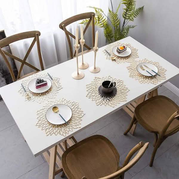 Sets de Table Décoratifs Argent et Or