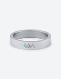 Bague « Hauts et Bas » en argent émaillé