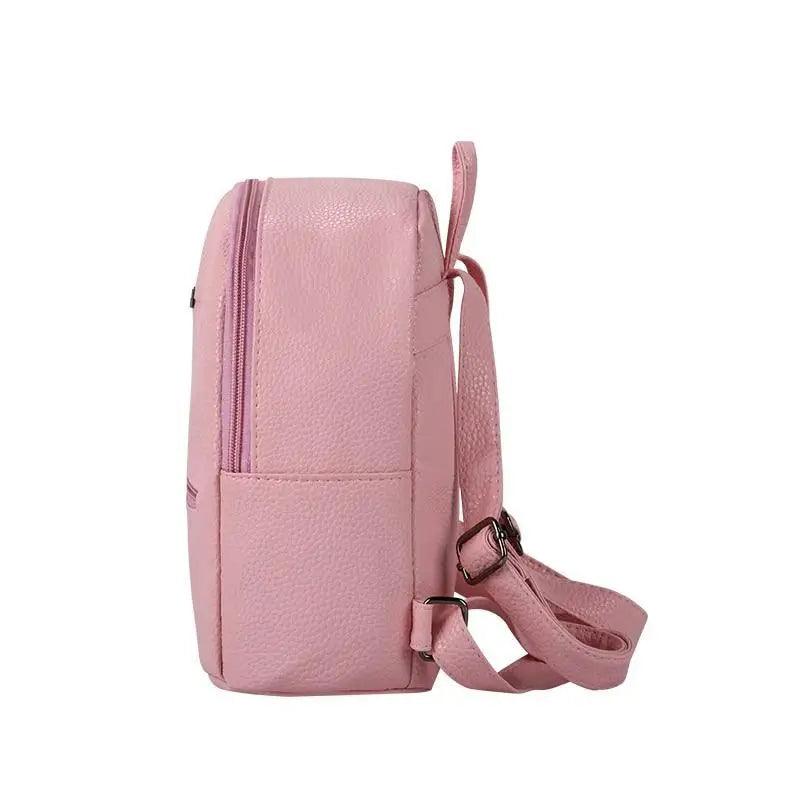 Mini sac à dos uni simple et élégant pour femmes et filles - Joli sac de voyage tendance pour étudiantes