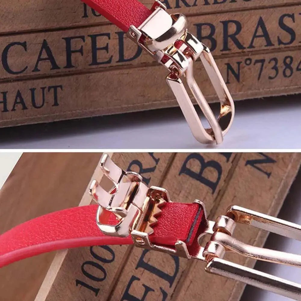 Ceintures en cuir mignonnes simples, couleur bonbon, ceinture fine et étroite, ceintures classiques réglables à la mode pour femmes