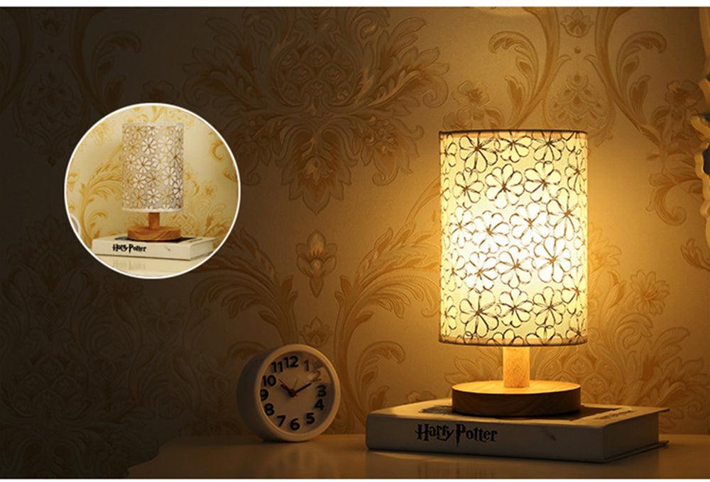 Lampe de table simple et moderne, lampe de chevet pour chambre à coucher et bureau, 5V-220V, intensité variable, en bois massif, cadeau d'anniversaire créatif, veilleuse, lampe de table décorative, jolies lampes de bureau pour la décoration de la chambre.
