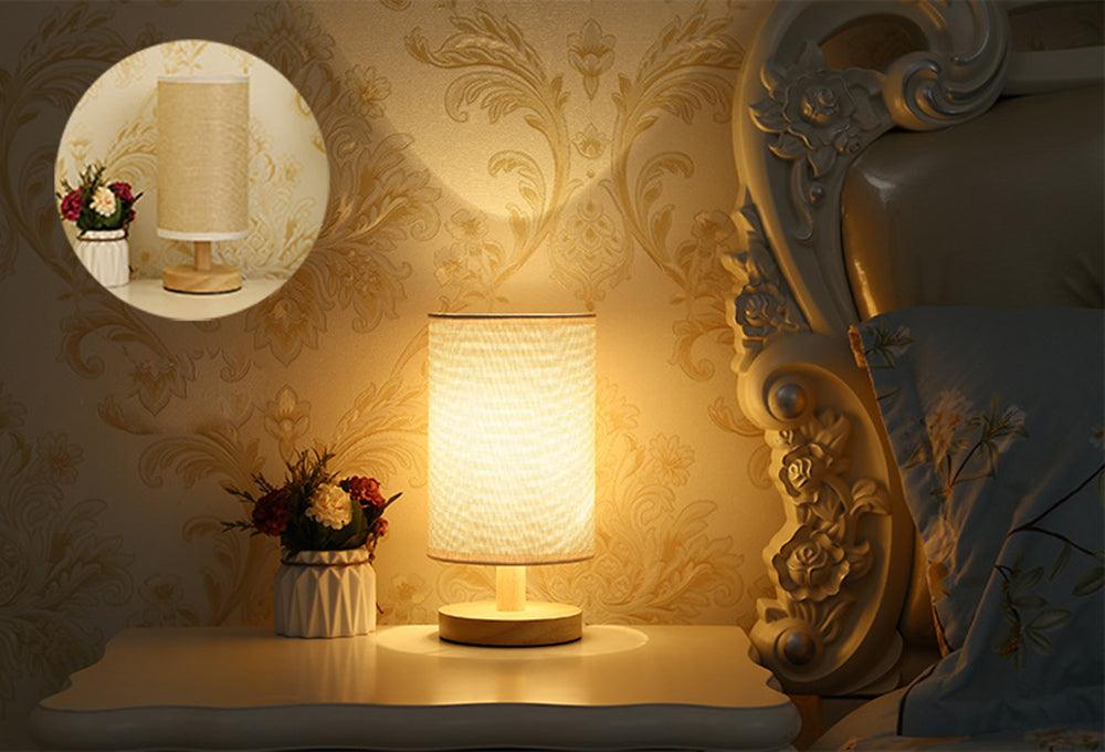 Lampe de table simple et moderne, lampe de chevet pour chambre à coucher et bureau, 5V-220V, intensité variable, en bois massif, cadeau d'anniversaire créatif, veilleuse, lampe de table décorative, jolies lampes de bureau pour la décoration de la chambre.