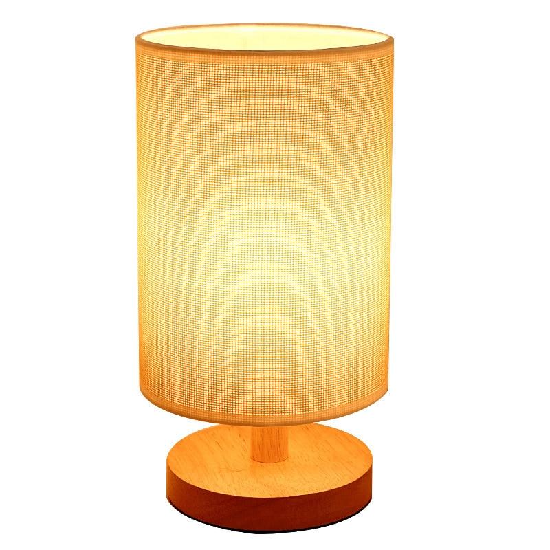 Lampe de table simple et moderne, lampe de chevet pour chambre à coucher et bureau, 5V-220V, intensité variable, en bois massif, cadeau d'anniversaire créatif, veilleuse, lampe de table décorative, jolies lampes de bureau pour la décoration de la chambre.
