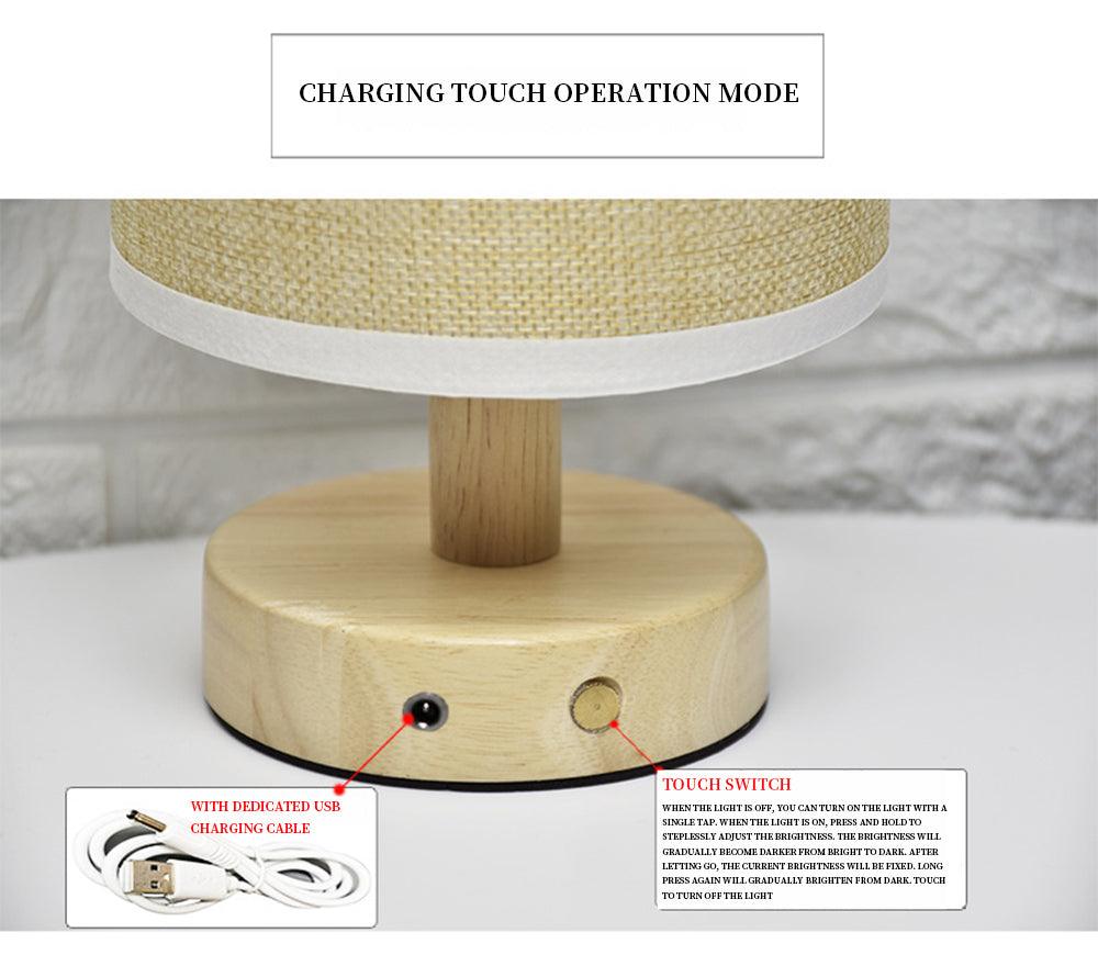 Lampe de table simple et moderne, lampe de chevet pour chambre à coucher et bureau, 5V-220V, intensité variable, en bois massif, cadeau d'anniversaire créatif, veilleuse, lampe de table décorative, jolies lampes de bureau pour la décoration de la chambre.