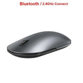 Souris optique sans fil Bluetooth USB simple moderne blanche/noire pour ordinateur portable PC Souris rechargeable mince pour ordinateur