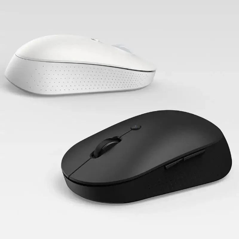 Souris optique sans fil Bluetooth USB simple moderne blanche/noire pour ordinateur portable PC Souris rechargeable mince pour ordinateur