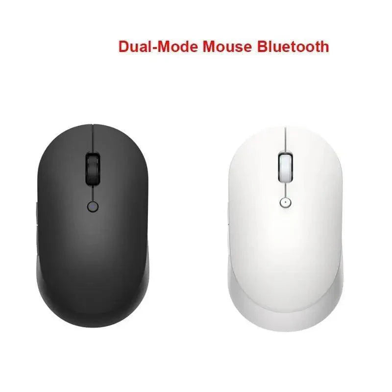 Souris optique sans fil Bluetooth USB simple moderne blanche/noire pour ordinateur portable PC Souris rechargeable mince pour ordinateur