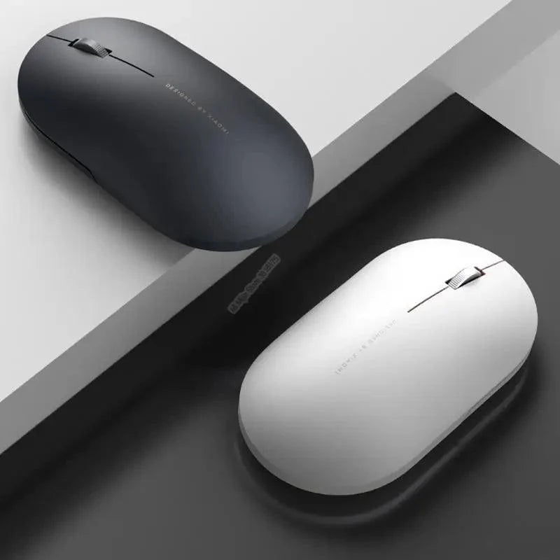 Souris optique sans fil Bluetooth USB simple moderne blanche/noire pour ordinateur portable PC Souris rechargeable mince pour ordinateur