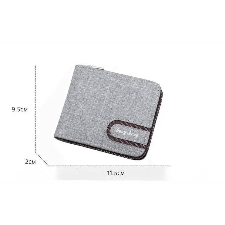 Portefeuille simple en cuir PU pour hommes, porte-cartes léger et tendance pour hommes, portefeuille de luxe de qualité