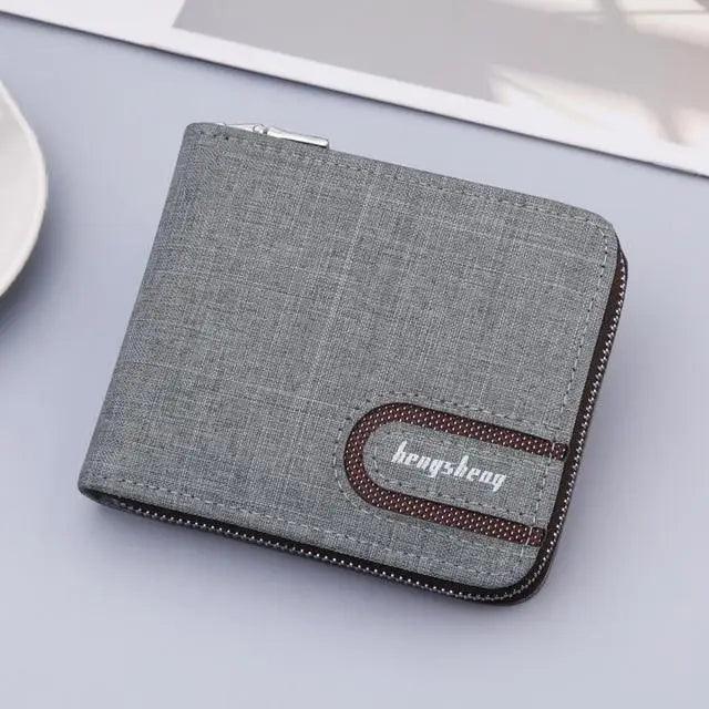 Portefeuille simple en cuir PU pour hommes, porte-cartes léger et tendance pour hommes, portefeuille de luxe de qualité