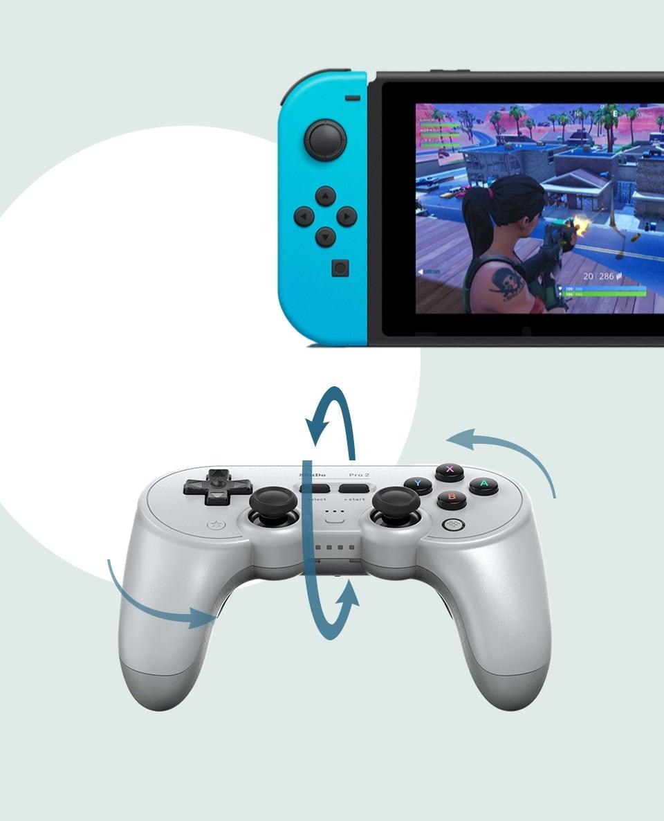 Manette de jeu Bluetooth simple blanc pur compatible avec PC, écran, ordinateur portable, tablette