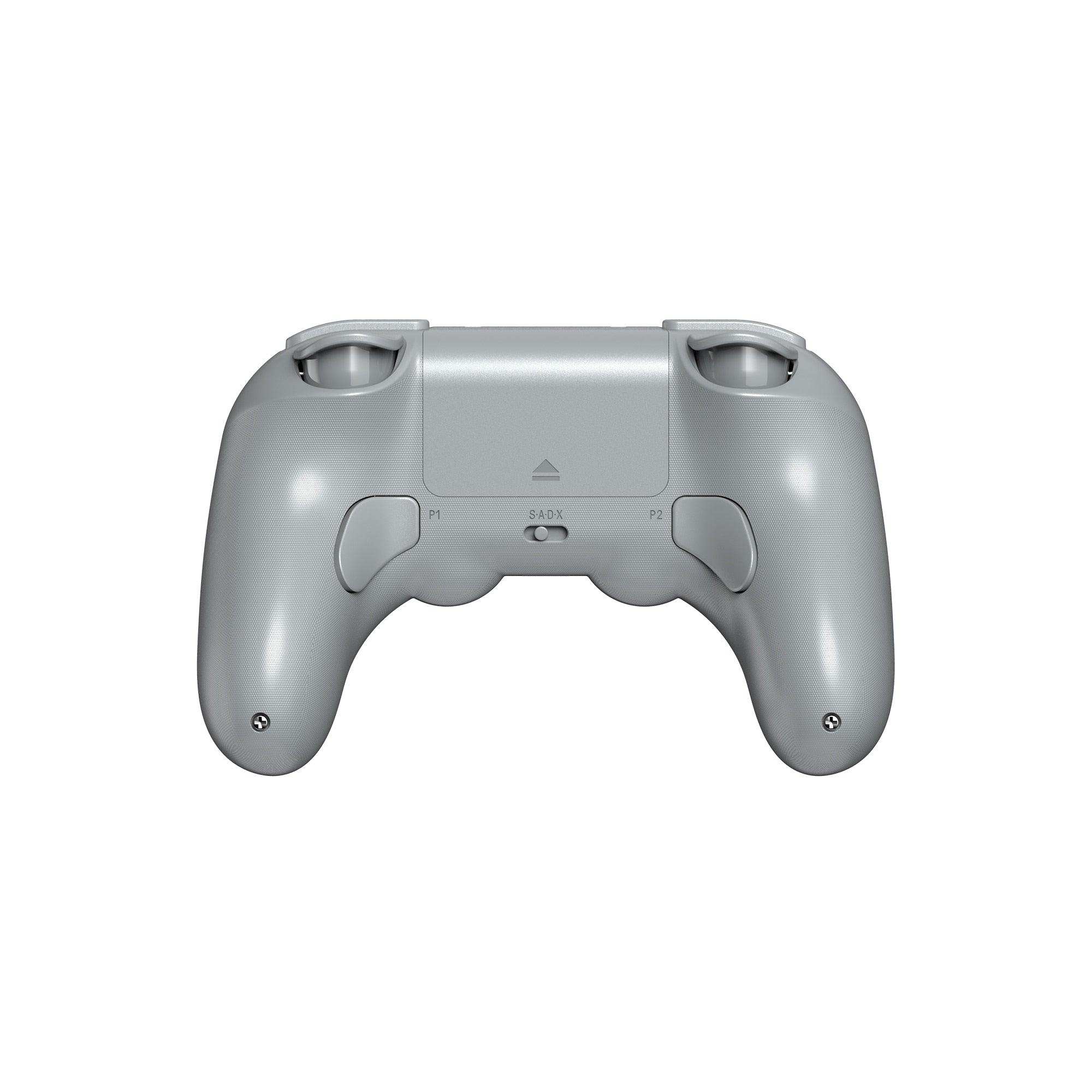Manette de jeu Bluetooth simple blanc pur compatible avec PC, écran, ordinateur portable, tablette