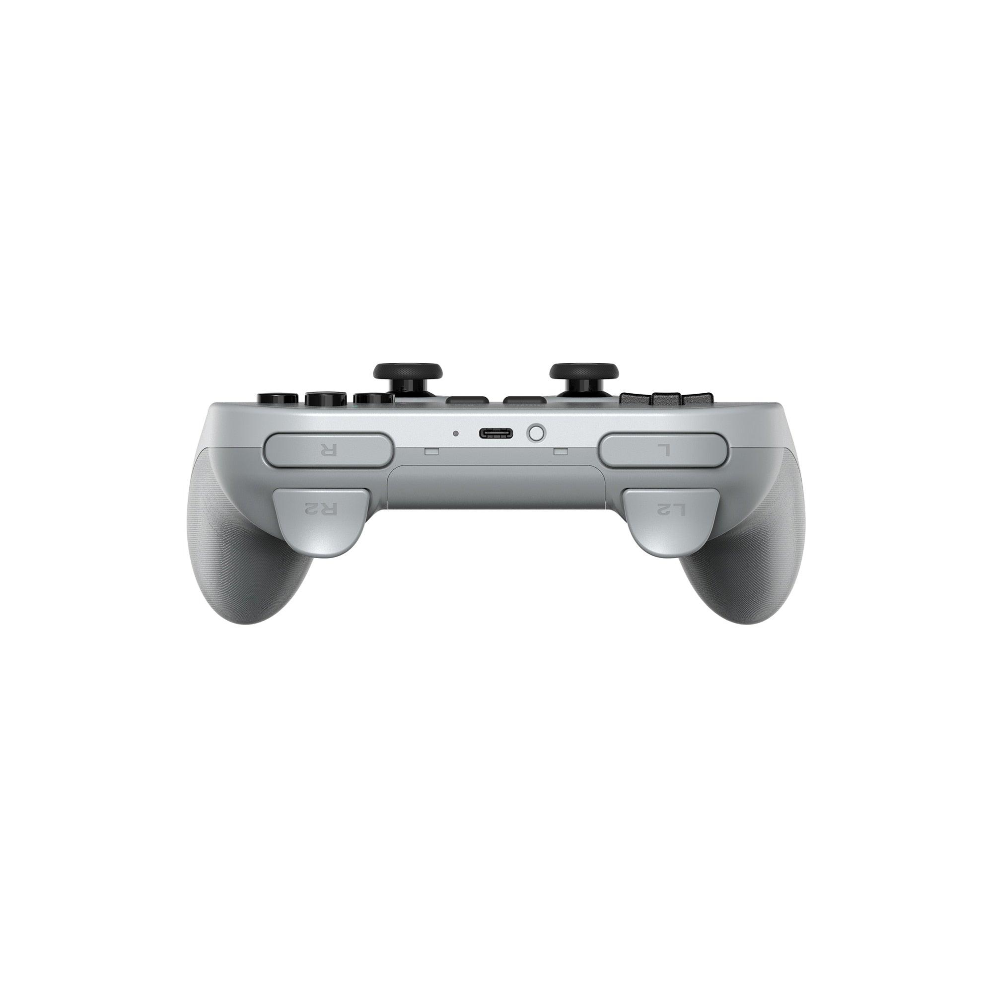 Manette de jeu Bluetooth simple blanc pur compatible avec PC, écran, ordinateur portable, tablette