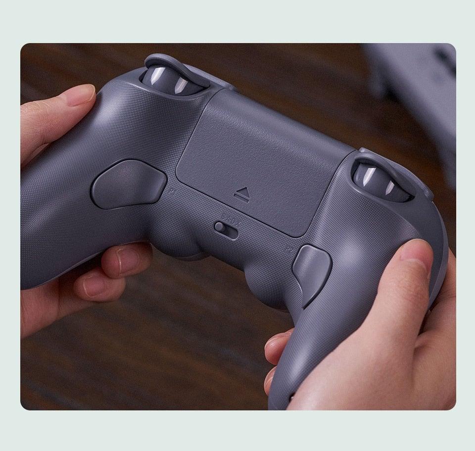 Manette de jeu Bluetooth simple blanc pur compatible avec PC, écran, ordinateur portable, tablette