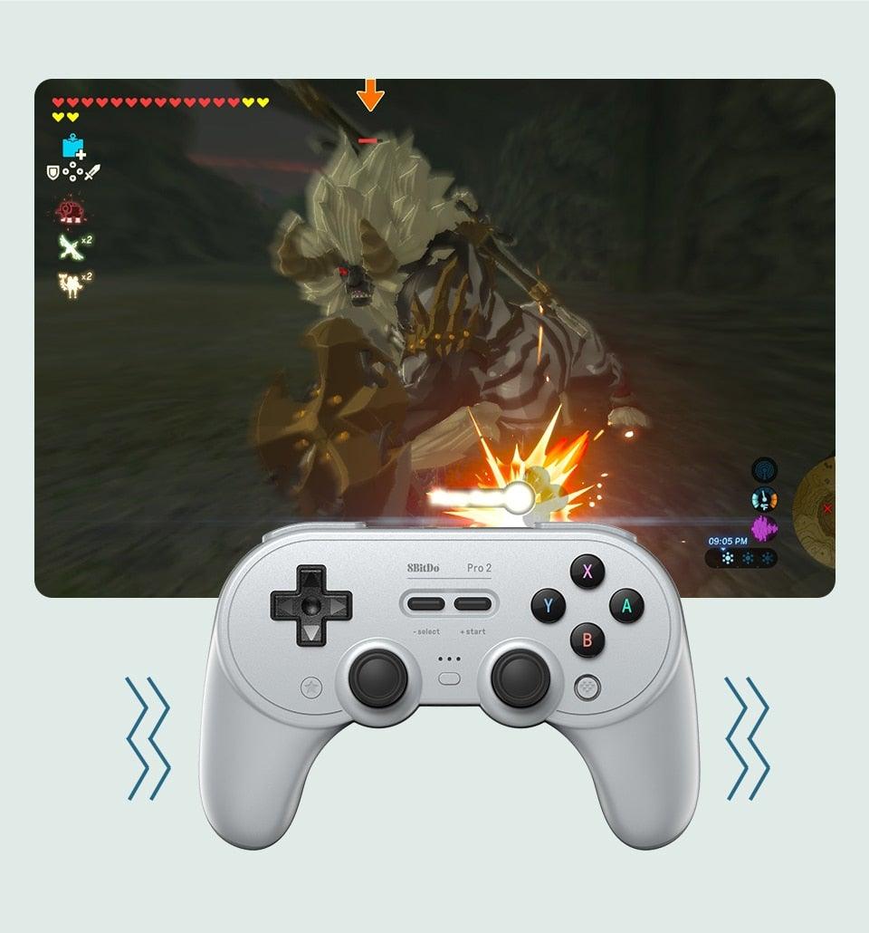 Manette de jeu Bluetooth simple blanc pur compatible avec PC, écran, ordinateur portable, tablette