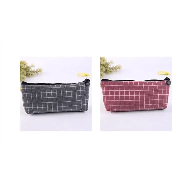 Trousses à Crayons Simples à Rayures Colorées pour Étudiants, Trousse Scolaire Rétro Grande Capacité