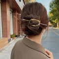 Pique à cheveux simple pour femme, vintage, en forme de U, accessoire pour queue de cheval féminine