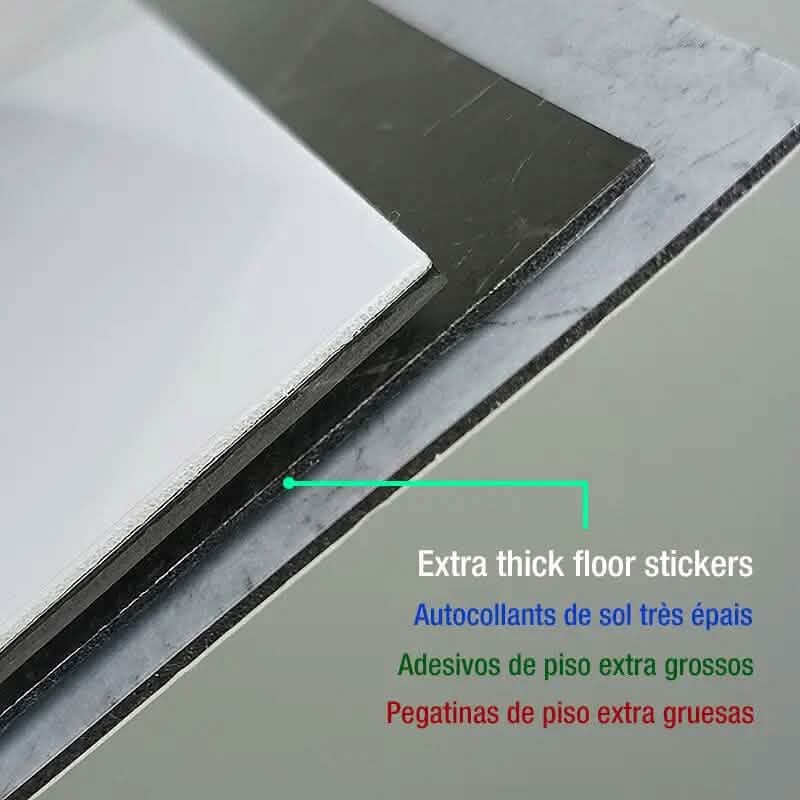 Autocollant auto-adhésif de sol en carrelage de marbre épais simulé