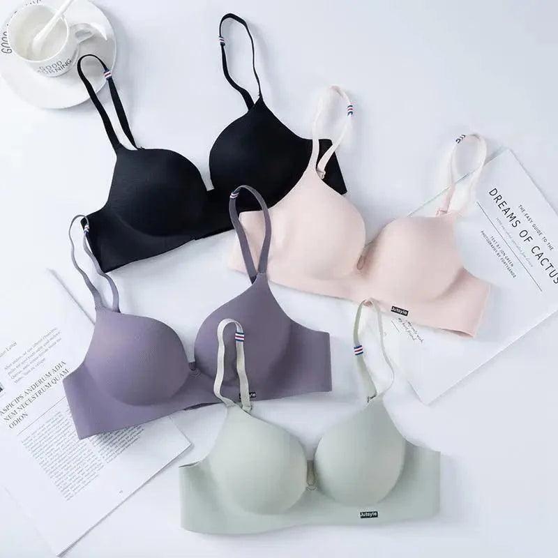Soutiens-gorge profonds en U sizzle pour femmes et filles Soutiens-gorge push-up Sous-vêtements féminins sans coutures sans dos