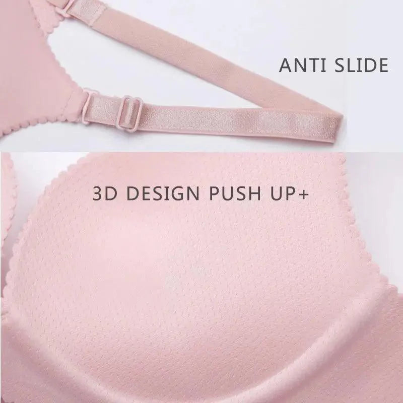 Soutiens-gorge profonds en U sizzle pour femmes et filles Soutiens-gorge push-up Sous-vêtements féminins sans coutures sans dos