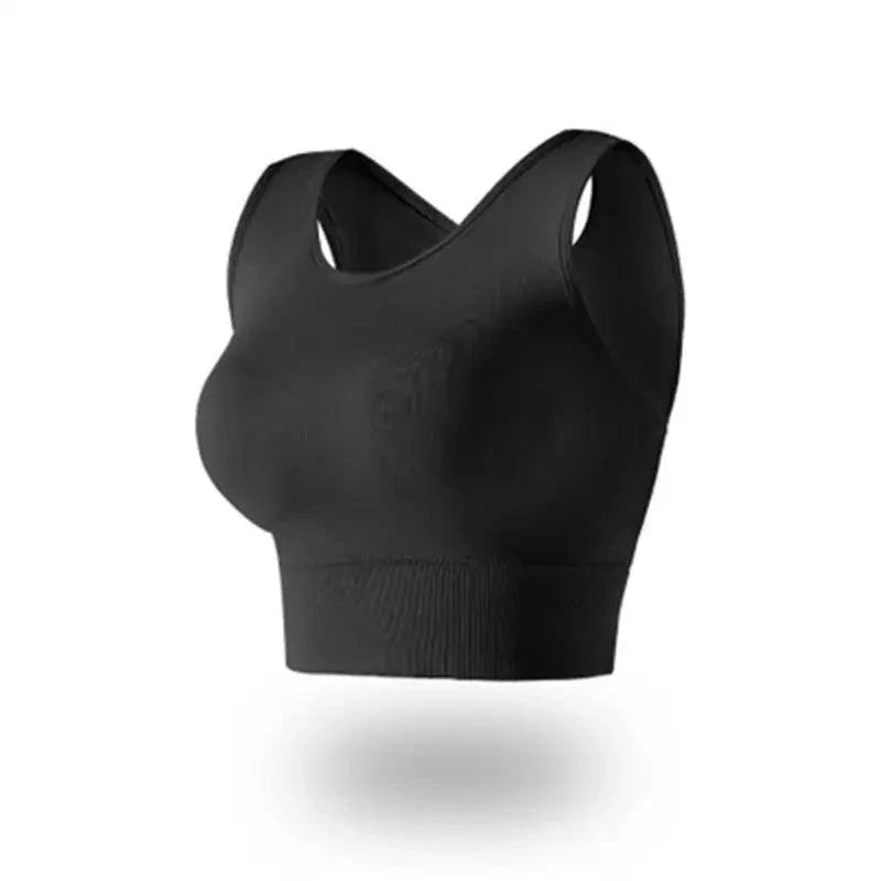 Soutien-gorge de sport éclatant pour femmes, haut de yoga uni, soutien-gorge avec coussinet pour fille, vêtement de sport actif pour entraînement, course, soutien-gorge respirant et doux