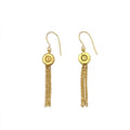 Boucles d'oreilles pendantes à pampilles et balle