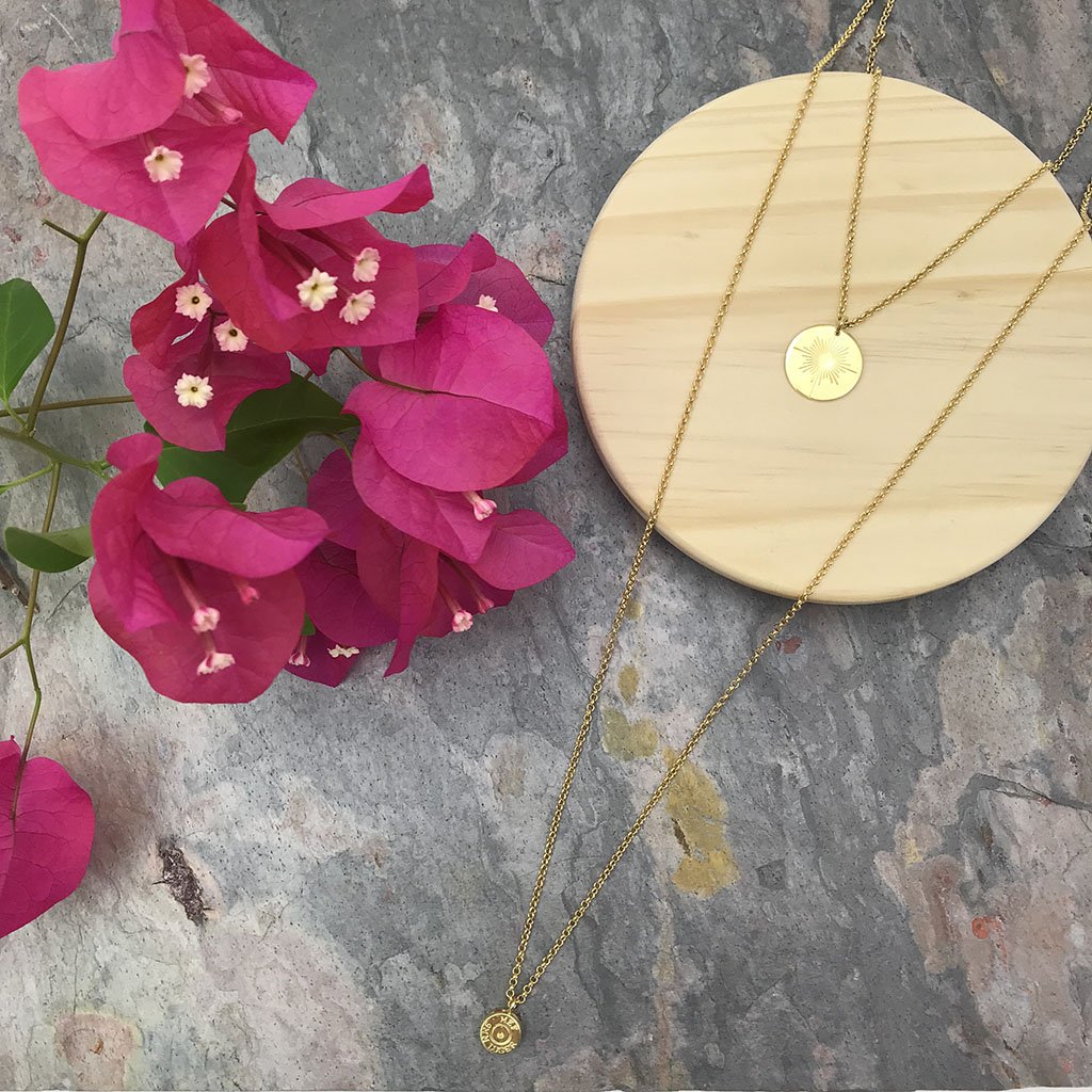 Collier superposé avec pendentif étoile polaire