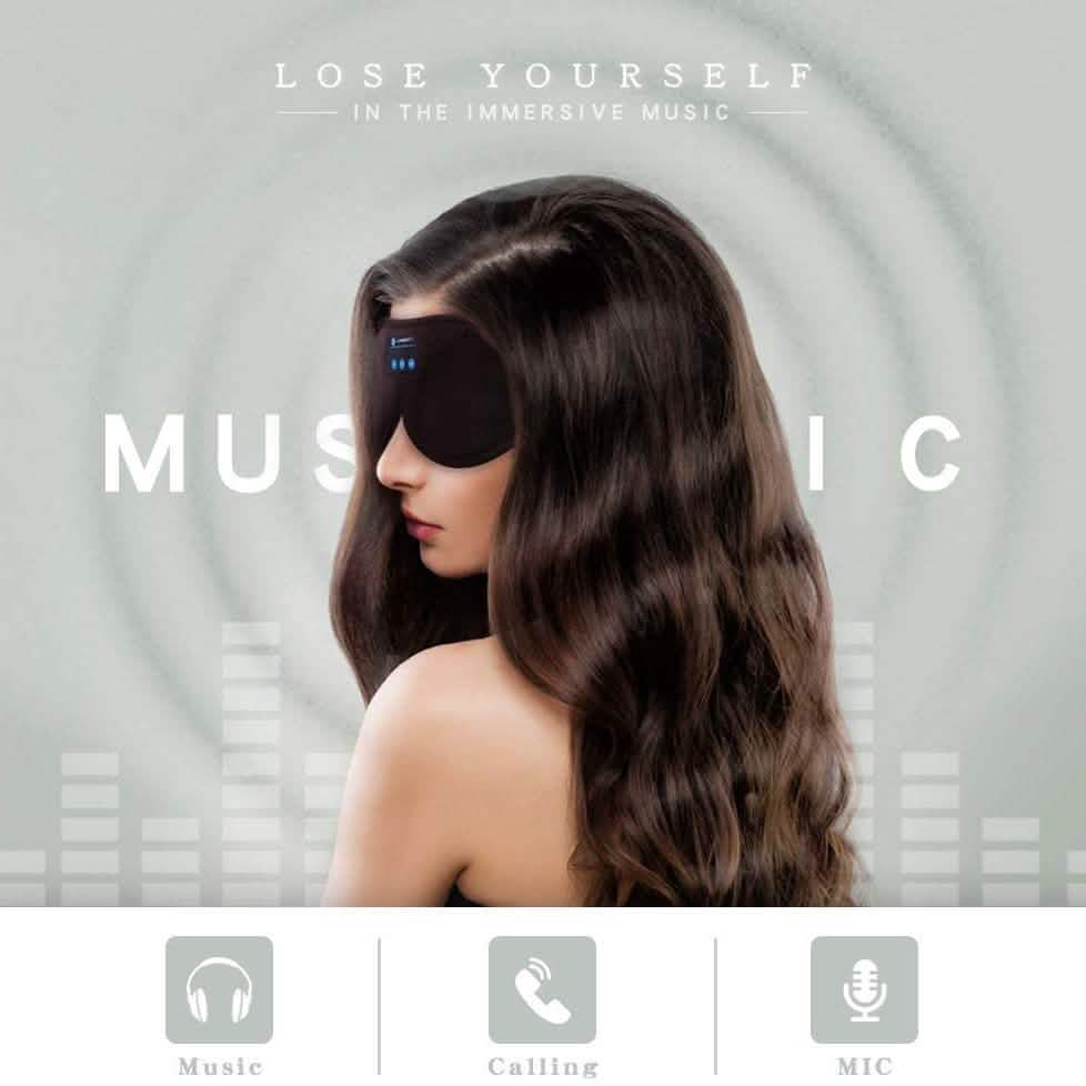 Masque de Sommeil Bluetooth 5.0 sans Fil 3D