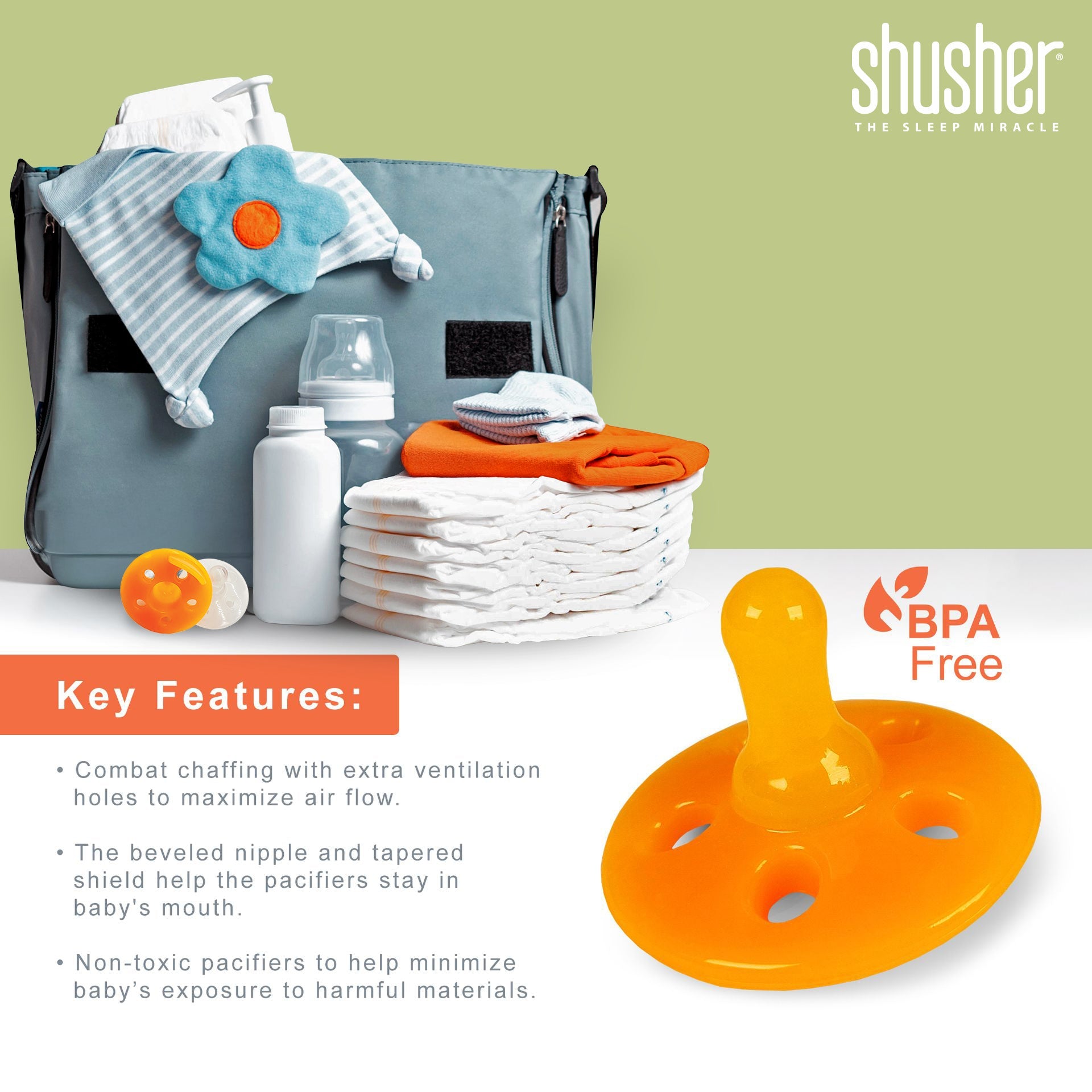 Baby Shusher Paresseux en peluche avec machine à sons + lot de 2 tétines Shushie