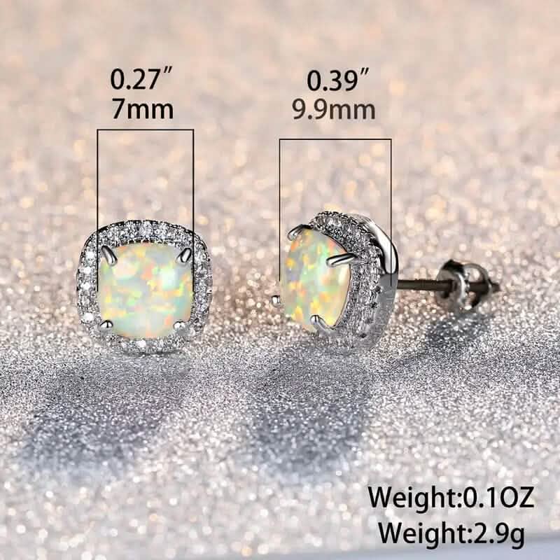 Petites boucles d'oreilles carrées exquises en zircone