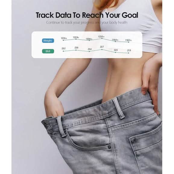 Pèse-personne numérique intelligent avec suivi de la fréquence cardiaque, de la graisse corporelle, de l'IMC et application