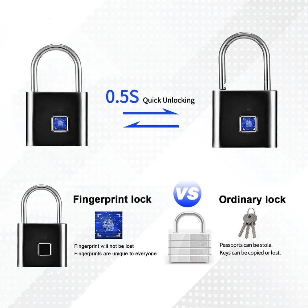 Serrure antivol intelligente à empreinte digitale de petite taille pour armoire de dortoir
