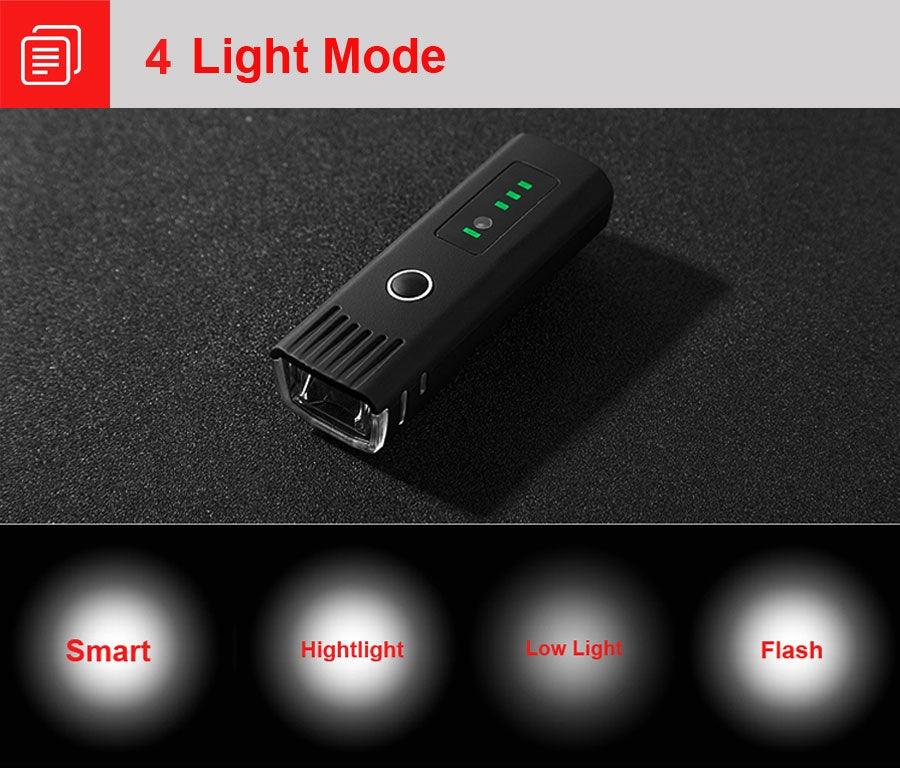 Jeu de lumières avant de vélo à induction intelligente, feu arrière rechargeable par USB, phare LED, lampe de vélo, feu avant et arrière rechargeable, étanche, ensemble de feux de vélo intelligents pour vélo