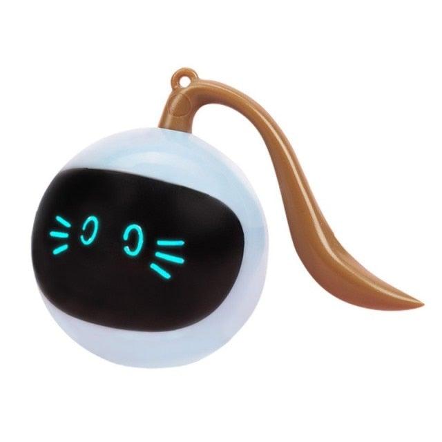 Jouet intelligent pour animaux de compagnie USB rechargeable Balle de sport Drôle de jeu Rouleau Le meilleur cadeau de divertissement et d'exercice pour chat intelligent Balle sautante électrique Jouets auto-rotatifs Balle roulante et sautante pour chats