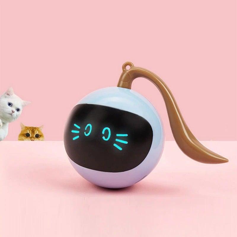 Jouet intelligent pour animaux de compagnie USB rechargeable Balle de sport Drôle de jeu Rouleau Le meilleur cadeau de divertissement et d'exercice pour chat intelligent Balle sautante électrique Jouets auto-rotatifs Balle roulante et sautante pour chats