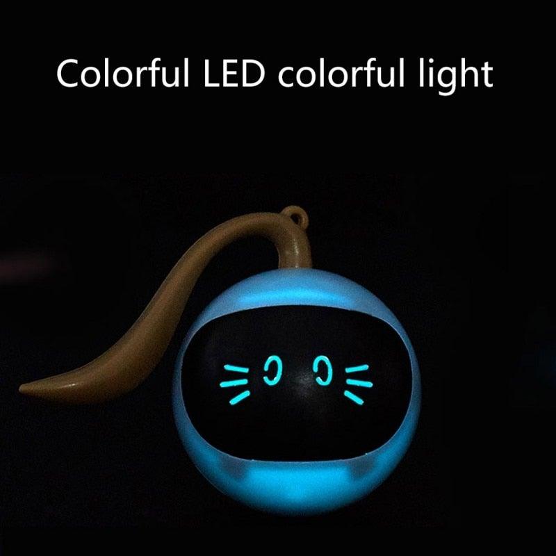 Jouet intelligent pour animaux de compagnie USB rechargeable Balle de sport Drôle de jeu Rouleau Le meilleur cadeau de divertissement et d'exercice pour chat intelligent Balle sautante électrique Jouets auto-rotatifs Balle roulante et sautante pour chats