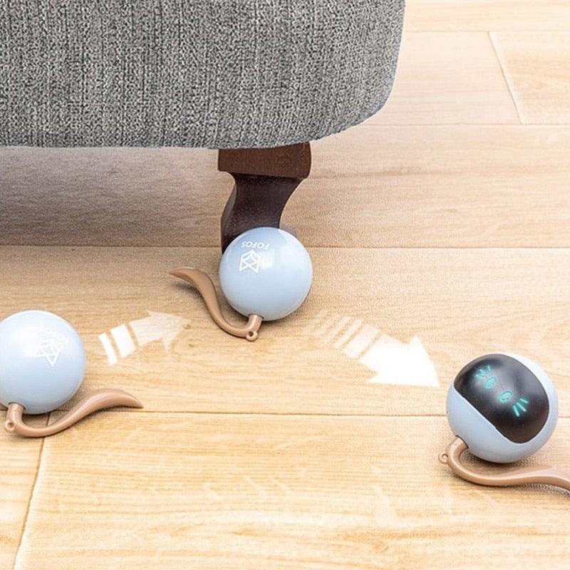 Jouet intelligent pour animaux de compagnie USB rechargeable Balle de sport Drôle de jeu Rouleau Le meilleur cadeau de divertissement et d'exercice pour chat intelligent Balle sautante électrique Jouets auto-rotatifs Balle roulante et sautante pour chats