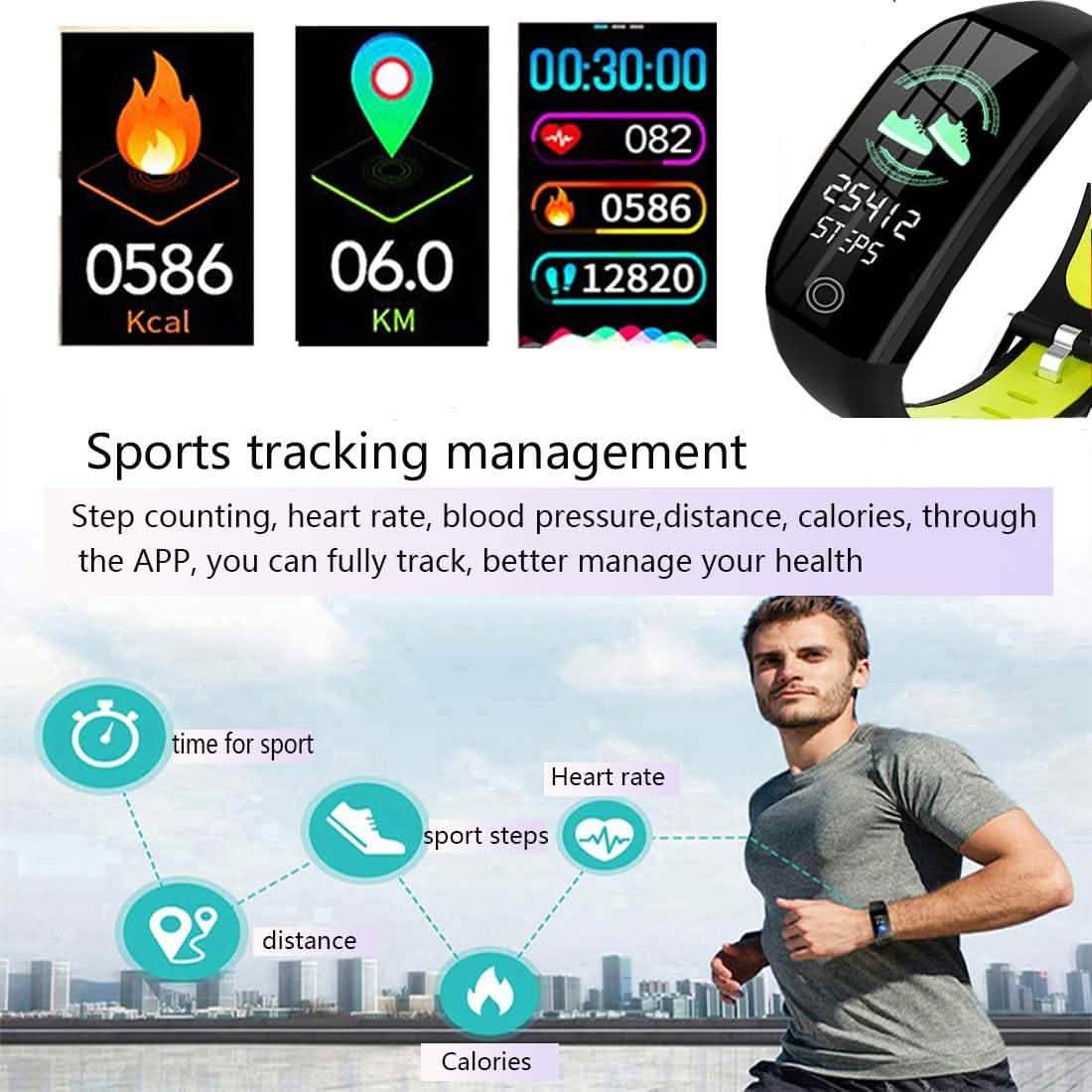 Montre Intelligente Connectée de Suivi d'Activité Physique