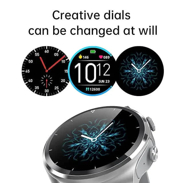 Montre connectée avec écouteurs, 1,28 pouce étanche Bluetooth, montre de fitness