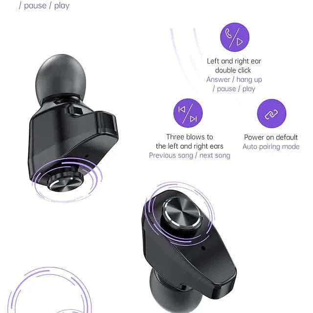 Montre connectée avec écouteurs, 1,28 pouce étanche Bluetooth, montre de fitness