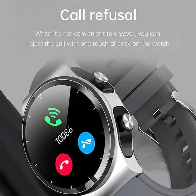 Montre connectée avec écouteurs, 1,28 pouce étanche Bluetooth, montre de fitness
