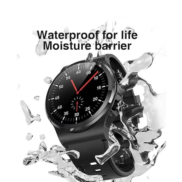 Montre connectée avec écouteurs, 1,28 pouce étanche Bluetooth, montre de fitness