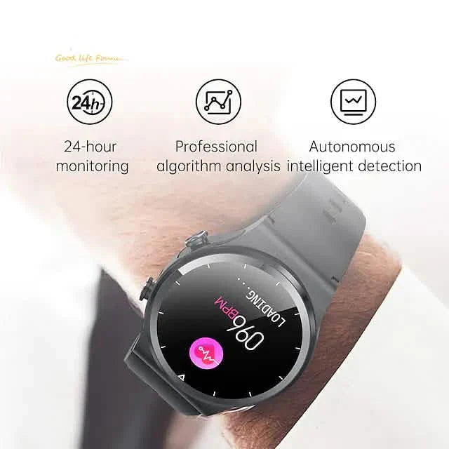 Montre connectée avec écouteurs, 1,28 pouce étanche Bluetooth, montre de fitness