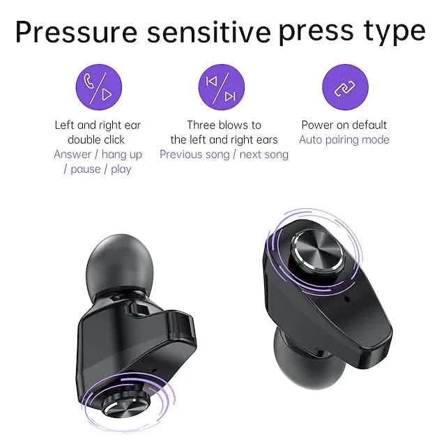 Montre connectée avec écouteurs, 1,28 pouce étanche Bluetooth, montre de fitness