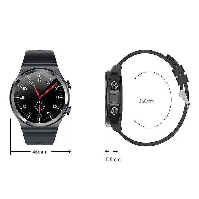 Montre connectée avec écouteurs, 1,28 pouce étanche Bluetooth, montre de fitness