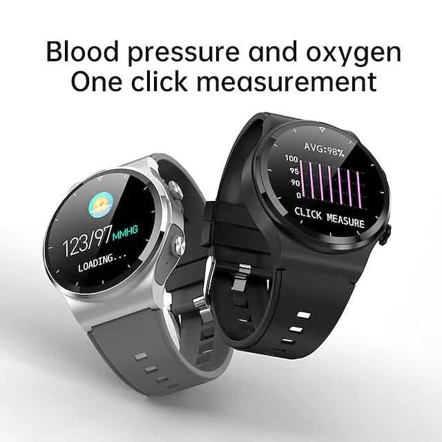 Montre connectée avec écouteurs, 1,28 pouce étanche Bluetooth, montre de fitness