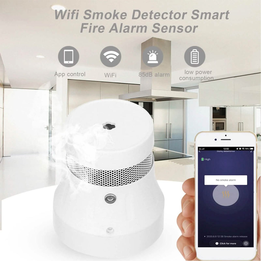 Détecteur de fumée photoélectrique autonome intelligent avec WiFi