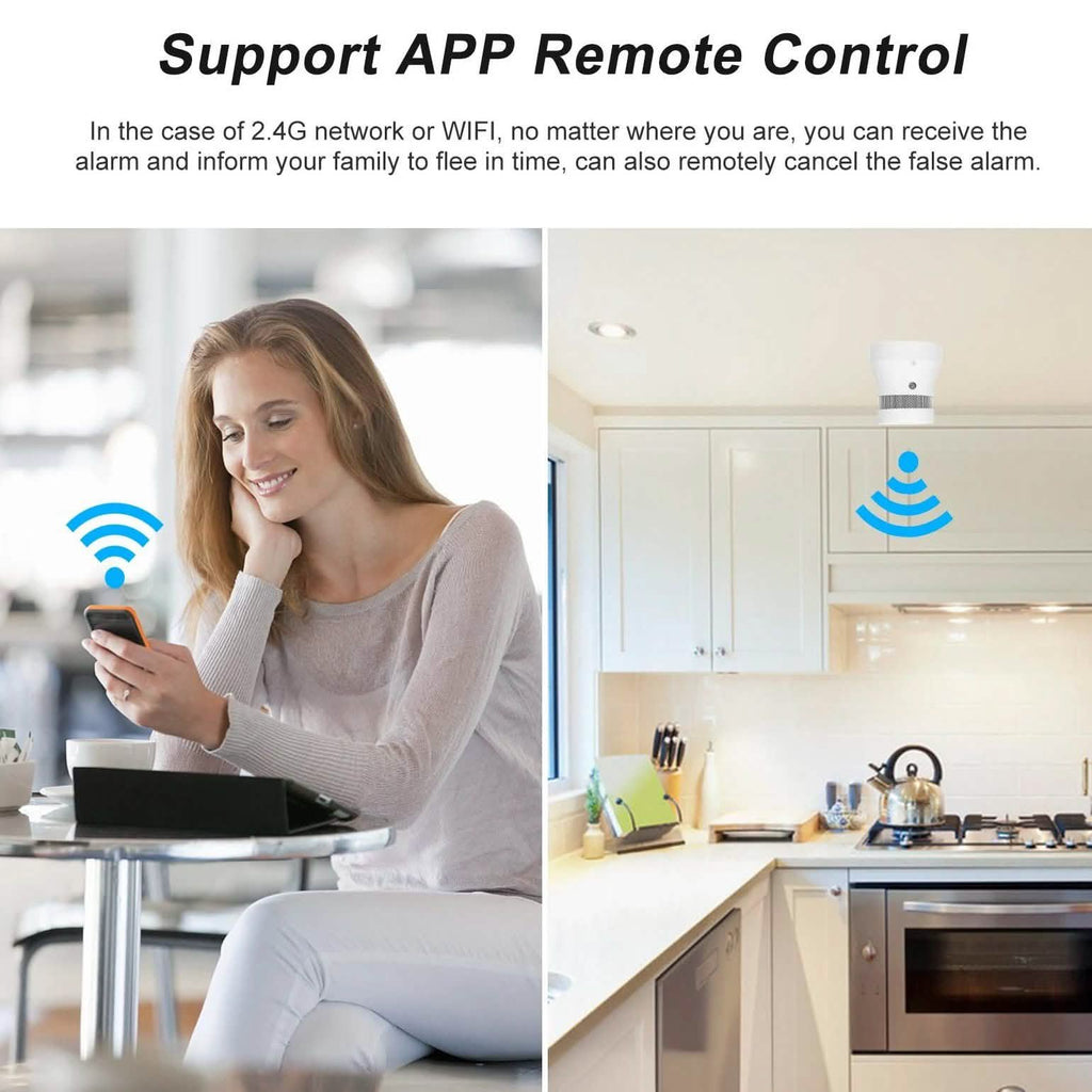 Détecteur de fumée photoélectrique autonome intelligent avec WiFi