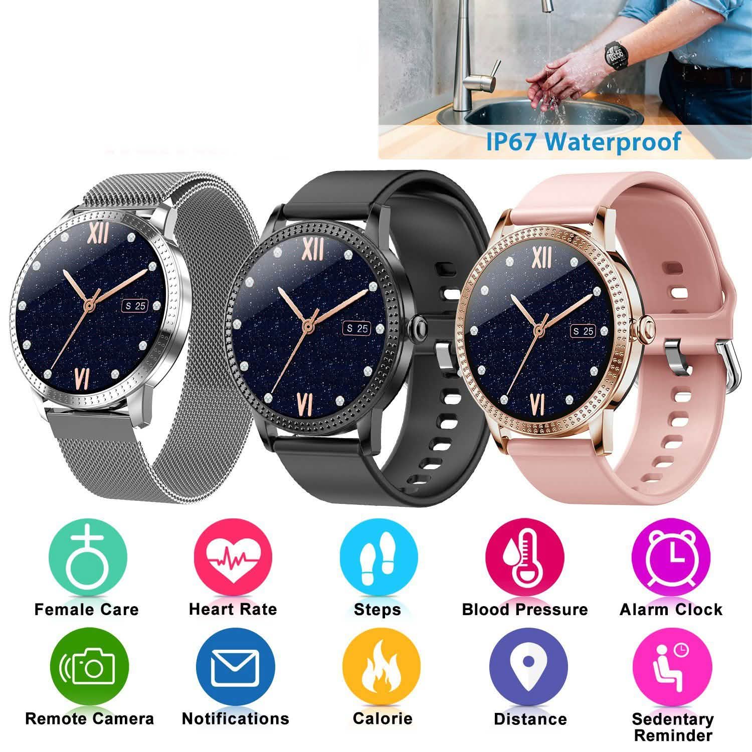 Montre Connectée de Sport avec Écran Tactile 1,08"